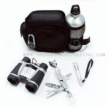 8-in-1 Stainless Steel Camping Tool with Carabiner Compass from China